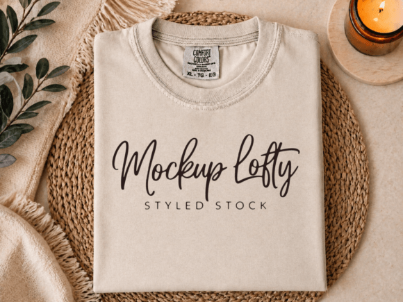 Download Ivory C1717 Flat Lay T-shirt Mockup - Flat lay Collection