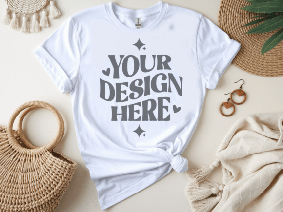 Download Gildan 64000 Flat Lay TShirt Mockup 38 - Flat lay Collection