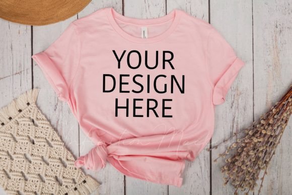 Download Pink Bella Canvas 3001 Tshirt Mockup - Bella canvas 3001 tshirt Collection
