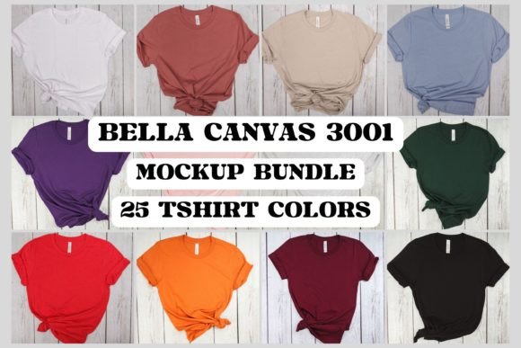 Download Bella Canvas 3001 Mockup Bundle Flat Lay - Flat lay Collection