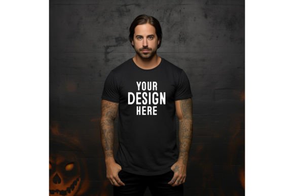 Download Man Halloween Blank Tshirt Mockup - Premium Bundle