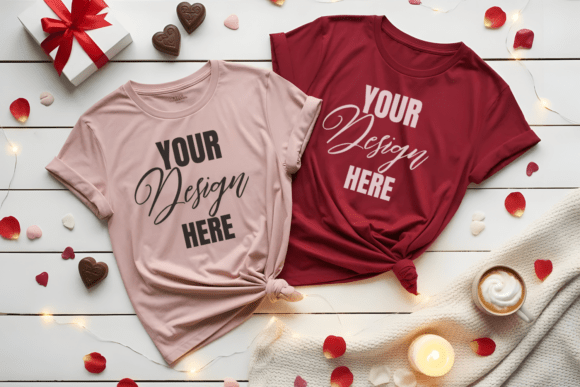 Download Flat Lay Valenitne T-Shirt Mockup - Flat lay Collection