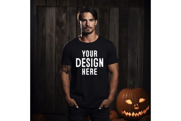 Download Man Halloween Blank Tshirt Mockup - Premium Bundle